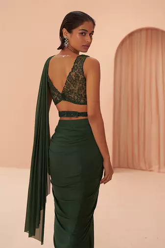 Indian Green Saree