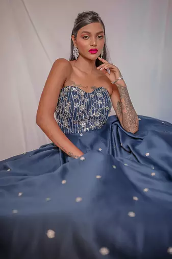 Into The Night Corset Gown