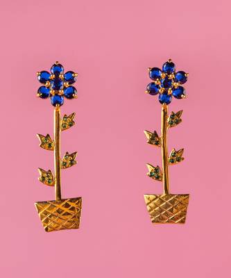 Flower pot blue 1
