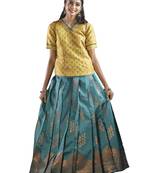 Shivangi Kids Ramar Green Mayura Pattu Pavadai Set | lehenga !!!