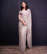 Offshoulder Blouse With Wrinkled Saree