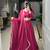 Rani Pink Color Rangoli Silk with Plain & Lace Border Work Lehenga Choli