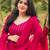 Rani Pink Colour Plain Georgette Lehenga choli With Dupatta