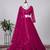 Rani Pink Colour Plain Georgette Lehenga choli With Dupatta