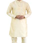 Golden cotton plain kurta with Churidar Pant 