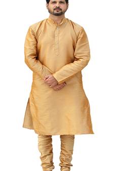 Om Shubh Mangalam Men's Brown kurta Churidar Pajama Stylish Set For Wedding Party