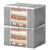 atorakushon Set of 2 Non woven Saree Covers/Clothes Storage Bag/Wardrobe Organizer For Lehenga Dress & Accessories Grey