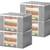 atorakushon Set of 4 Non woven Saree Covers/Clothes Storage Bag/Wardrobe Organizer For Lehenga Dress & Accessories Grey