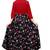Black printed crepe kids-girl-gowns
