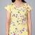 Yellow printed crepe kids-girl-gowns