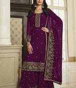 Purple Sangeet Georgette Pakistani Salwar Suit