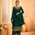 Dark Green Color Georgette Thread Trendy Salwar Kameez