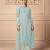 Sky blue color Net Embroidered Stright Salwar Kameez