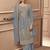 Light Grey color Net Embroidered Stright Salwar Kameez