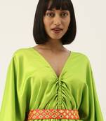 Neon-Pink Designer Mirror Work Hand Made Ethnic Waist Belt and Kamarbandh For Women With Tassels