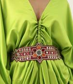 Maroon Designer Work Hand Made Ethnic Waist Belt and Kamarbandh For Women With Tassels