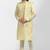 Yellow embroidered banarasi silk nehru-jacket