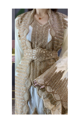 Sale Net !! Royal Dubai Beaded Kaftan Abaya Party Fancy African Clothing Crystal Fancy Work New Collection Dress 2