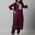 Purple embroidered
 silk blend
 salwar