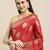 Red Woven Silk Blend Saree With Blouse