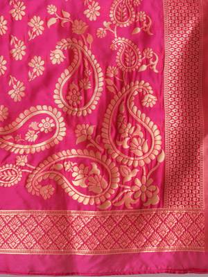 Navy-blue jacquard cotton silk Kurta Pant With Dupatta 4