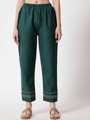 Dark-green digital print georgette Kurta Pant With Dupatta 4