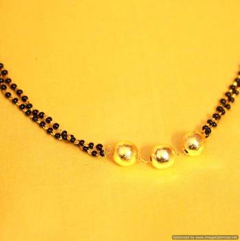 Black Gold Beads Mangalsutra 3