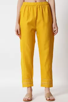 Yellow digital print georgette Kurta Pant With Dupatta