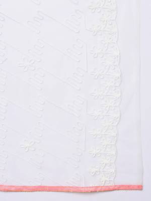 Peach embroidered cotton silk Kurta Pant With Dupatta 3