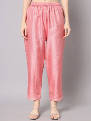 Peach embroidered cotton silk Kurta Pant With Dupatta 4