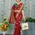 Maroon woven banarasi silk saree with blouse
