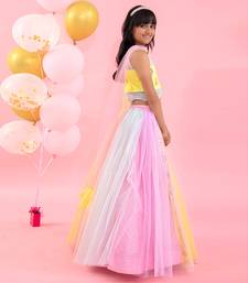 Stylish Mirror Work Top And Lehenga