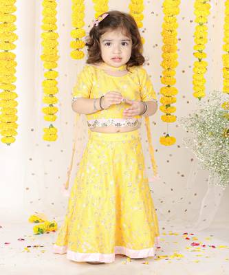 Zari Thread Embroidered Top And Sequin Work Lehenga With Dupatta 1
