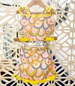 Rainbow Print Skirt Set With Scalaps All Over