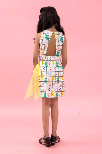 Overlapped Dress With Lace Work In Front