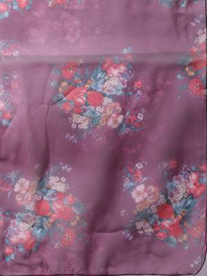 Purple embroidered chanderi Kurta Pant With Dupatta 3