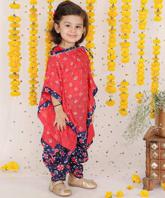 Tart Red One Shoulder Top With Sequins Embroidered Cape And Patola 4
