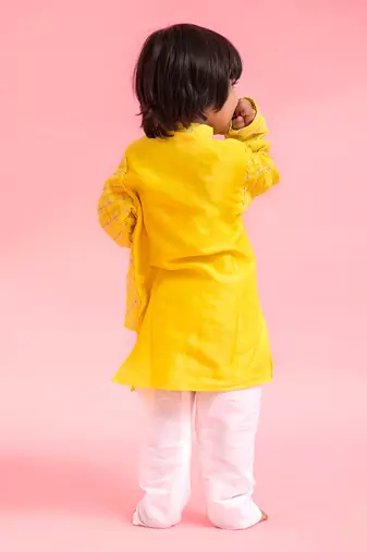 Attached Jacket Style Kurta With Pyjama