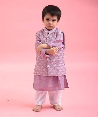 Heavy Embroidered Jacket With Silk Kurta And Chudidar 2