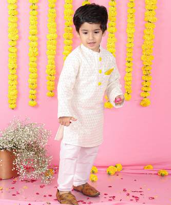 Sequins Embroidered Off White Kurta And Patiala 4
