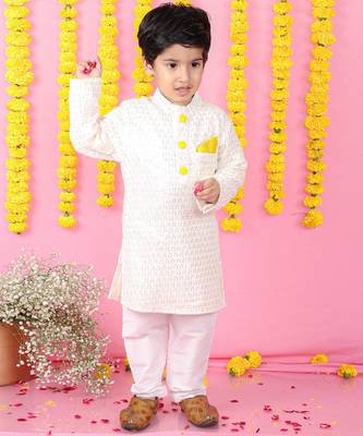 Sequins Embroidered Off White Kurta And Patiala 5
