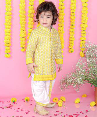Sherwani Style Kurta With Dhoti 1