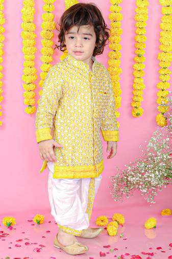 Sherwani Style Kurta With Dhoti