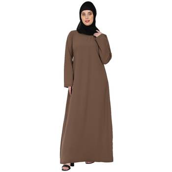 Printed Shrug with inner abaya combo -Beige 1