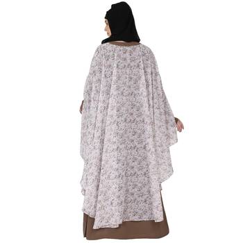 Printed Shrug with inner abaya combo -Beige 7