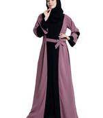 Dual colored Dubai style abaya- Pink-Black