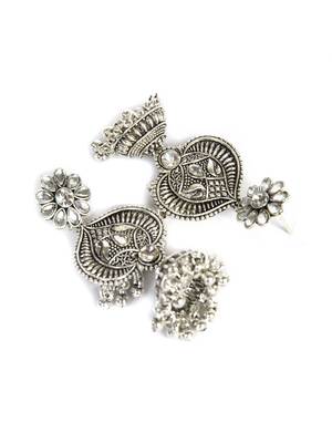 Silver Teardrop Shaped chandbalis 1