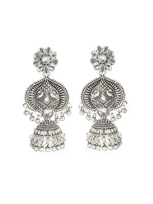 Silver Teardrop Shaped chandbalis 2