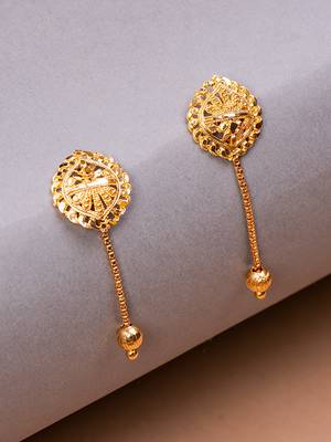 Golden Filigree gold plated Earrings. 1