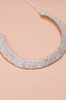 Stone silver necklece